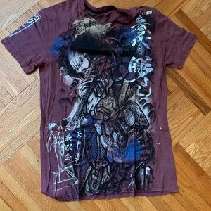 Beautiful affliction men’s large purple art tee